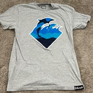 Pink dolphin, men’s T-shirt, size medium